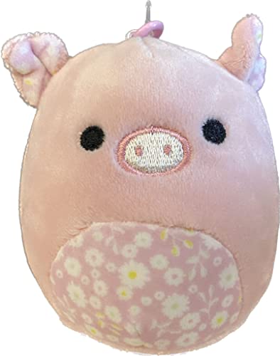 Squishmallow Official Kellytoy Easter Squad Squishy Soft Plush Toy Animal (Peter the pig (Floral Belly), 3.5 Inch Clip) von Squishmallows