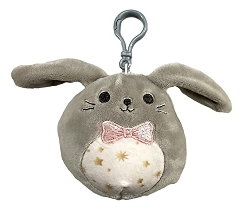 Squishmallow Official Kellytoy Plush Pets Squad Dogs Cats Bunnies Squishy Soft Plush Toy Animals (Grey/Multi, Blake Bunny Rabbit, 3.5 Inch Clip) von Squishmallows