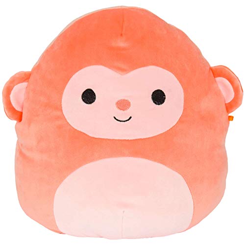 Squishmallow Official Kellytoy Plush Wildlife Zoo Squad Squishy Soft Plush Toy Animals (Orange, Elton Monkey, 8 Inch) von Squishmallows