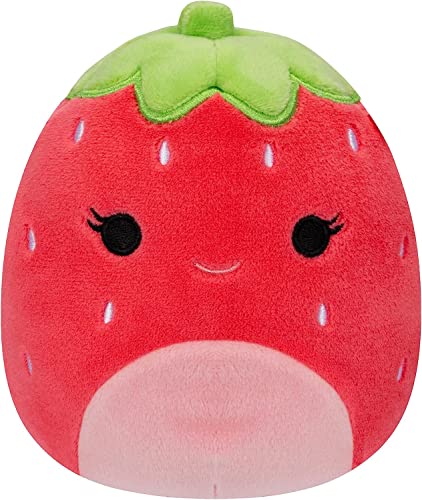 Squishmallow Offizielle Kellytoy Food Squad Pl sch-Dessert-Sammlerst ck, weiche Pl schtier-Kollektion (rot, scharlachrote Erdbeere, 12,7 cm) von Squishmallows