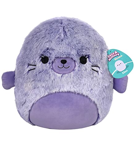 Squishmallow Offizielles Kellytoy Fuzz-A-Mallows Squishy weiches Plüschtier (30,5 cm, Ellen Seal) von Squishmallows