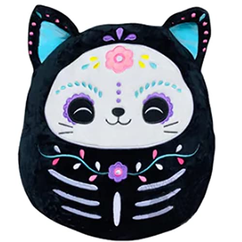 Squishmallow Offizielles Kellytoy Halloween-Quetschtier, weiches Plüschtier, Tiere (Jana Cat Sugar Skull, 30,5 cm) von Squishmallows