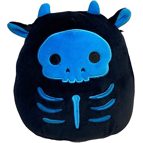 Squishmallow Offizielles Kellytoy Halloween Quetschtier Plüschtier Tiere (Teagan Skelett Kuh, 20,3 cm) von Squishmallows