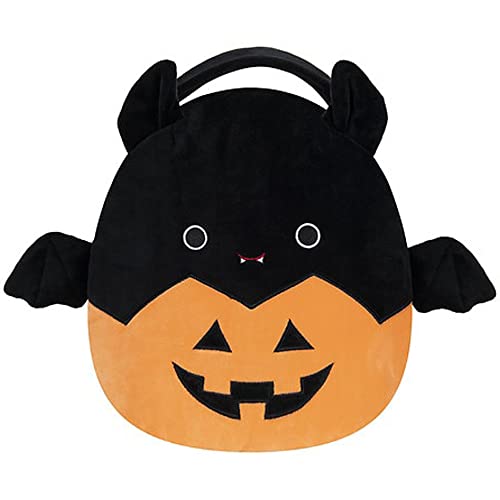 Squishmallow Offizielles Kellytoy Halloween Squishy weiches Plüschtier Tiere (Emily Bat (in Kürbis), 25,4 cm Leckerli-Eimer) von Squishmallows