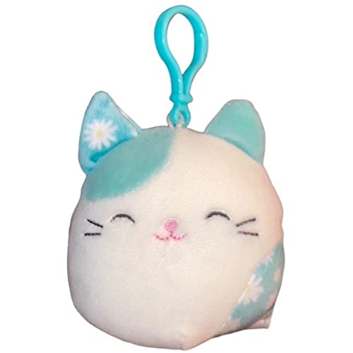 Squishmallow Offizielles Kellytoy Plüschtier für Hunde, Katzen, Hasen, Frösche, Quetsch, weiches Plüschtier (Kesla-Katze, 8,9 cm Clip) von Squishmallows