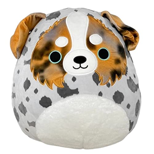 Squishmallow Offizielles Kellytoy Plüschtier für Hunde, Katzen, Hasen, Frösche, Quetsch, weiches Plüschtier (Raylor Australian Shepherd Dog, 20,3 cm) von Squishmallows