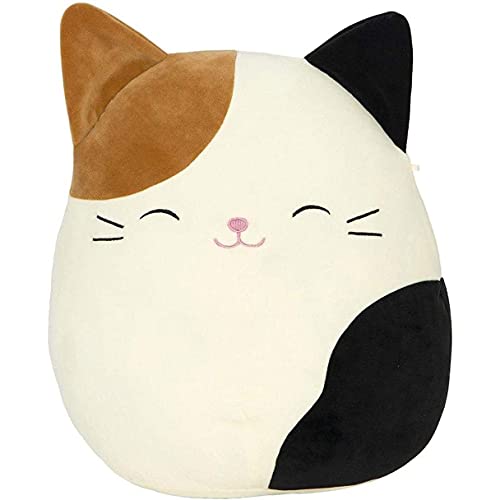 Squishmallow Offizielles Kellytoy Plüschtier für Hunde, Katzen, Hasen, Frösche, zum Quetschen, weiches Plüschtier (Kam, Calico-Katze, 19,1 cm) von Squishmallows