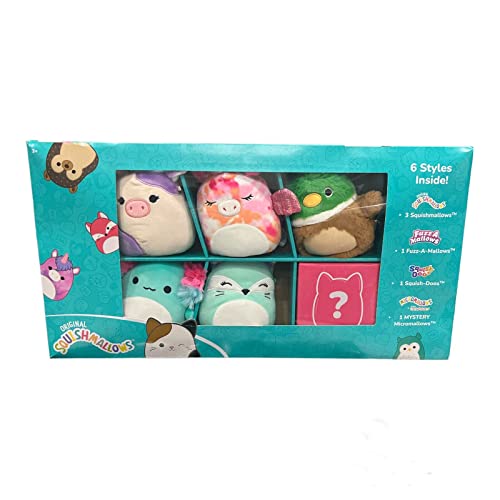 Squishmallow Offizielles Kellytoy Sammlerbox-Set, Sammlerst ck, w hlen Sie Ihren Favoriten (5er-Pack mit Mystery Squishville (12,7 cm) von Squishmallows