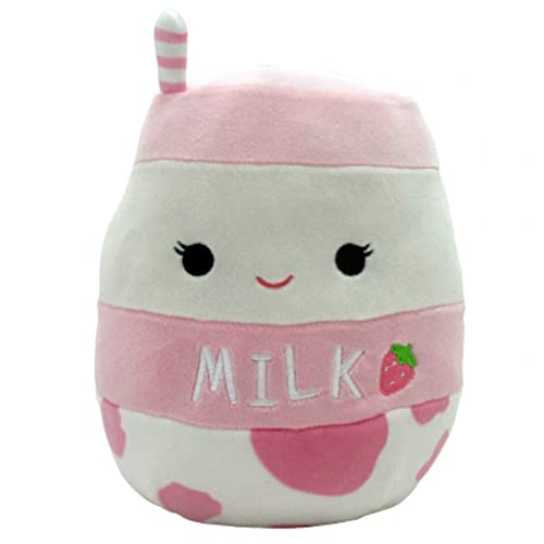 Squishmallow Offizielles Kellytoy Sammlerst ck f r Lebensmittel, Getr nke, Dessert, Squad, weiches Pl schtier (Amelie, Erdbeer-Pink-Milch, 20,3 cm) von Squishmallows