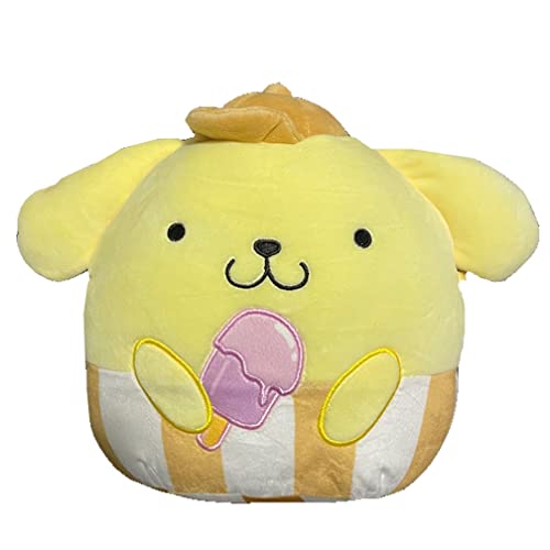 Squishmallow Offizielles Kellytoy Sanrio Squad Squishy Plüschtier (Pompompurin mit pinkem Eis am Stiel), 20,3 cm von Squishmallows