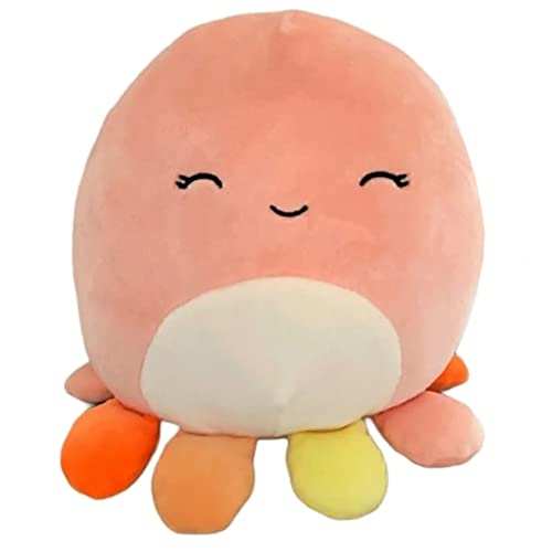 Squishmallow Offizielles Kellytoy Sea Life Squad Squishy Soft Animals Ocean Fish (Melina Orange Octopus, 20,3 cm) von Squishmallows