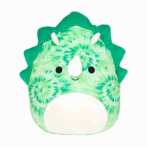 Squishmallow s Offizielles Kellytoy 12,7 cm weiches Plüschtier Tiere (Rocio Tye Dye Triceratops) von Squishmallows