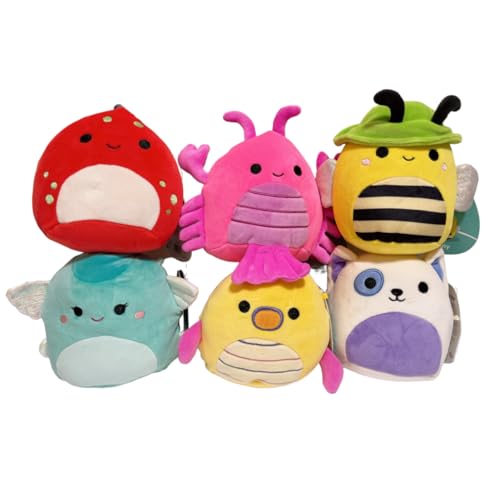 Squishmallows 12,7 cm Plüschpuppen, Frühling 2024 Squad, 6 Stück von Squishmallows