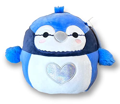 Squishmallows 20,3 cm Babs Blue Jay mit silbernem Herz auf weißem Bauch – 2023 Valentine's Day Squad Stofftier Spielzeug Squishmallows 20,3 cm Babs Blue Jay mit silbernem Herz auf weißem Bauch – 2023 Valentine's Day Squad Stofftier Spielzeug von Squishmallows