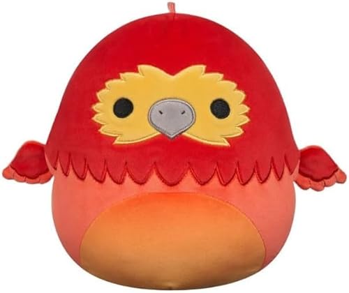 Squishmallows 20,3 cm Harry Potter Fawkes The Phoenix - Offiziell lizenziertes Kellytoy Plüsch - Sammlerstück, weiches & Squishy Stofftier Spielzeug - Add to Your Hogwarts Squad - Geschenk für Kinder, von Squishmallows