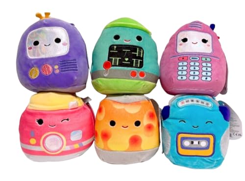 Squishmallows 2023 Gamer Squad Kamera Telefon Lava Mini 5 Zoll Set von 6 Mini Plüsch Puppen von Squishmallows