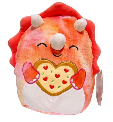 Squishmallows 2024 Valentine Squad 20,3 cm Plüschtier (20,3 cm Trinity The Triceratops Pizza) von Squishmallows