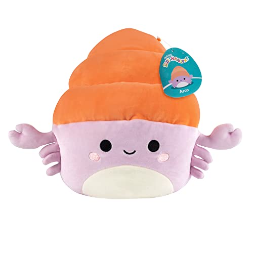 Squishmallows 25,4 cm Arco The Hermit Crab Plüschtier – Offizielles Kellytoy New 2023 – niedliches und weiches Stofftier – tolles Geschenk für Kinder von Squishmallows