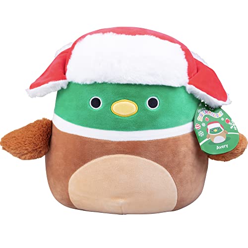 Squishmallows 25,4 cm Avery The Christmas Mallard Offizieller Jazwares Pl sch Sammlerst ck, weiches und quetschbares Stofftierspielzeug Geschenk f r Kinder, M dchen, Jungen von Squishmallows