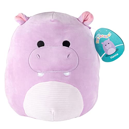 Squishmallows 25,4 cm Hanna The Purple Hippo Plüschtier – Offizielles Kellytoy New 2023 – niedliches und weiches Nilpferd-Stofftier – tolles Geschenk für Kinder von Squishmallows