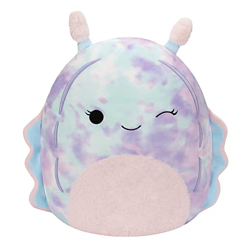 Squishmallows 35,6 cm Dottie Pink und Blau Tie-Dye Sea Slug – Großes, ultraweiches offizielles Kelly-Spielzeug Plüsch von Squishmallows