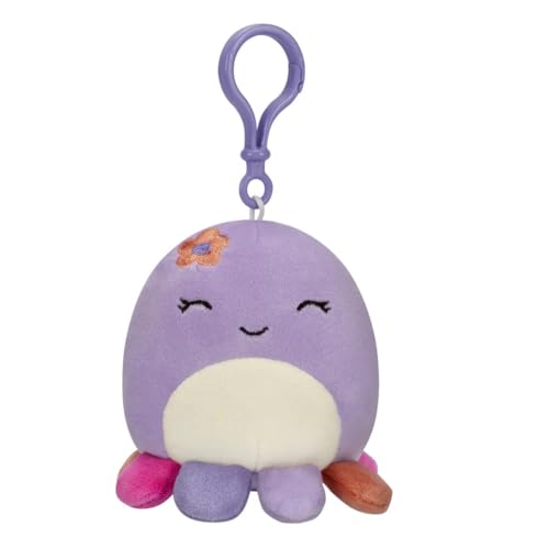 Squishmallows 3,5 Zoll Clip-on Plüsch Beula der Oktopus, SQCP00211 von Squishmallows