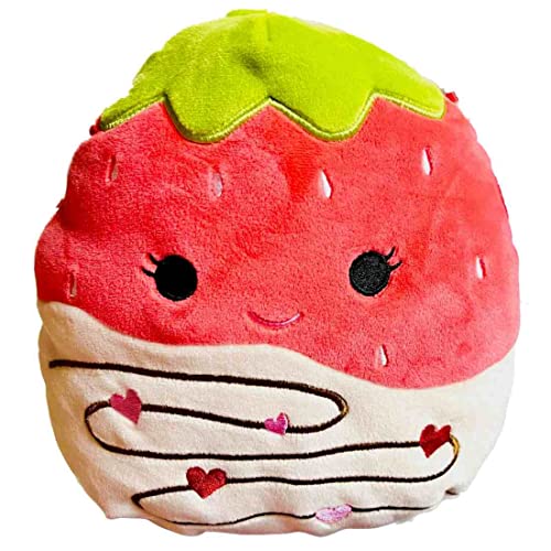 Squishmallows 8-Inch Plush - Join The 2023 Valentine's Day Squad Stuffed Animal Toys (Scarlet (White Choc. Dipped Strawberry)) von Squishmallows