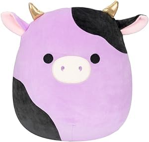 Squishmallows Alexie die schwarze und violette Kuh Plüschtier, 20,3 cm von Squishmallows