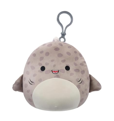 Squishmallows Azi der Leopardenhai, 8,9 cm, Clip-On von Squishmallows