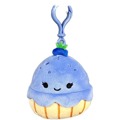 Squishmallows Breakfast Squad Mini-Puppen-Clip, 8,9 cm, Jova The Blueberry von Squishmallows