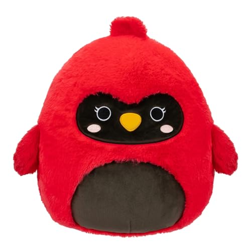 Squishmallows FuzzAMallow Cazlan The Cardinal Plüsch, 30,5 cm, roter Vogel von Squishmallows