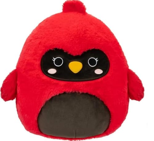 Squishmallows FuzzAMallow Cazlan The Cardinal Plüsch, 30,5 cm, roter Vogel von Squishmallows