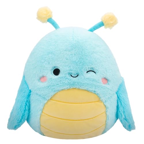 Squishmallows FuzzAMallows Plüschtier Giles der Grashüpfer 30 cm – Seltene Exklusiv Original 2024 von Squishmallows