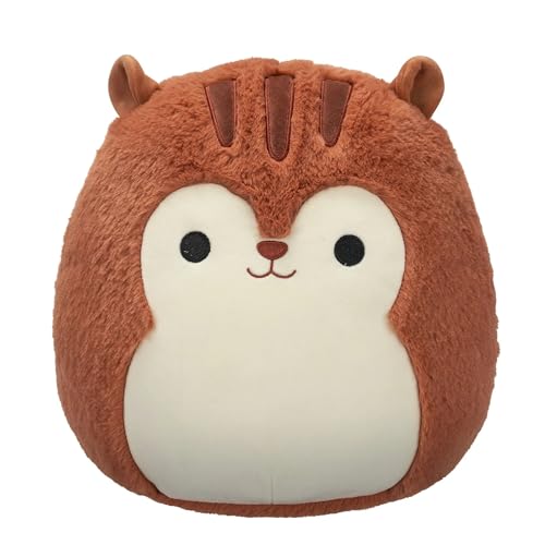 Squishmallows FuzzAMallows Plüschtier Sawyer das braune Eichhörnchen 30 cm – Seltene Exklusiv Original 2024 von Squishmallows