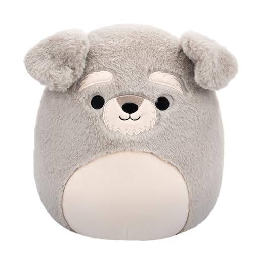 Squishmallows FuzzAMallows Plüschtier Shaun der Schnauzer-Hund 30 cm – Seltene Exklusiv Original 2024 von Squishmallows