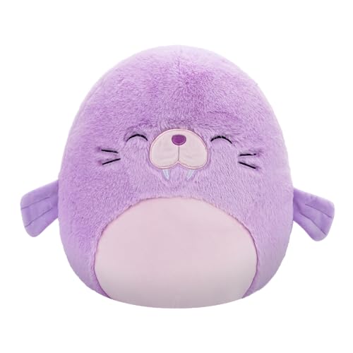 Squishmallows FuzzAMallows Plüschtier Winnie das lila Walross 30 cm – Seltene Exklusiv Original 2024 von Squishmallows