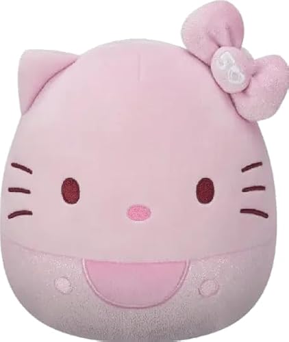 Squishmallows Hello Kitty Monochrome 50th Anniversary Pink, 20,3 cm ultraweiches Spielzeug von Squishmallows