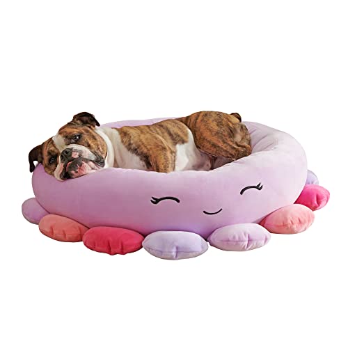 Squishmallows JPT0088 - Beula der Oktopus Tierbett 75 cm, offizielles Jazwares Plüsch, superweiches Haustierbett von Squishmallows