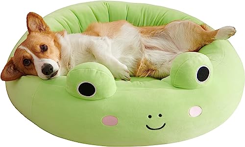 Squishmallows JPT0092 - Wendy der Frosch Tierbett 75 cm, offizielles Jazwares Plüsch, superweiches Haustierbett von Squishmallows