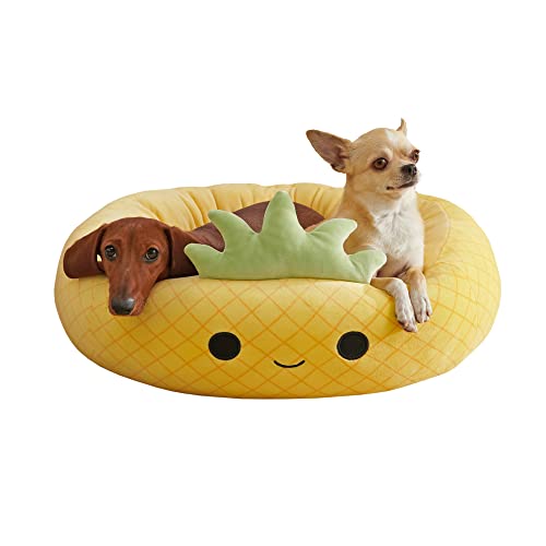 Squishmallows JPT0095 - Maui die Ananas Tierbett 60 cm, offizielles Jazwares Plüsch, superweiches Haustierbett von Squishmallows