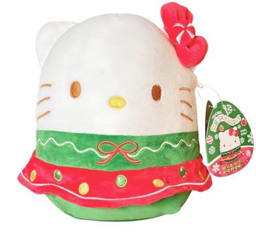 Squishmallows Kellytoy Hello Kitty and Friends Squad Plüschtier, offizielles Lizenzprodukt, Geschenk für Kinder, Mädchen und Jungen, 20,3 cm (Hello Kitty) von Squishmallows