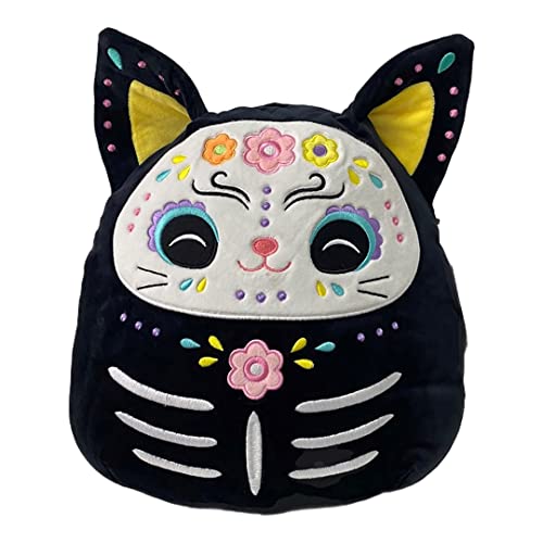 Squishmallows Official Kellytoy 12 Inch Soft Plush Squishy Toy Animals (Zelina Black Cat Day of The Dead) von Squishmallows