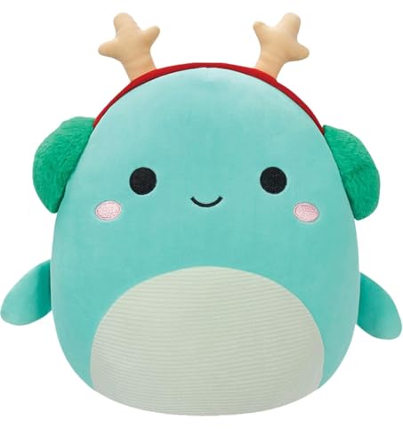 Squishmallows Offiziell lizenziertes Kellytoy B Christmas 2024 Squad Plüschtier – Geschenk für Kinder, Mädchen & Jungen, 20,3 cm (Nessie) von Squishmallows