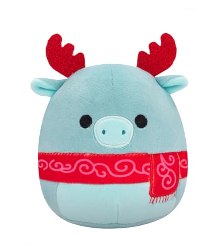 Squishmallows Offiziell lizenziertes Kellytoy B Christmas 2024 Squad Plüschtier – Geschenk für Kinder, Mädchen und Jungen, 20,3 cm (Wyndmoor Highland Cow) von Squishmallows