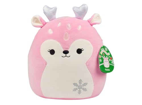 Squishmallows Offiziell lizenziertes Kellytoy Weihnachten 2024 Squad Plüschtier – Geschenk für Kinder, Mädchen und Jungen – 20,3 cm (Falala The Pink Christmas Rehkitz mit Schneeflocke) von Squishmallows