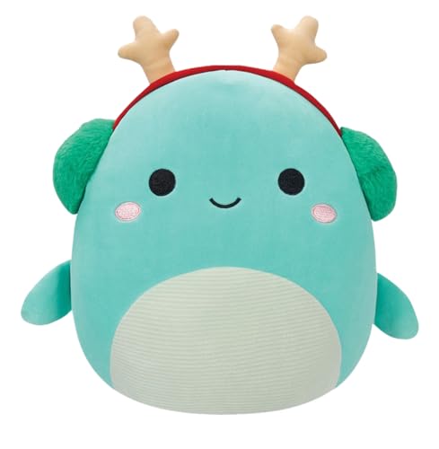 Squishmallows Offizielles KellyToy Weihnachten 2023 – wählen Sie 12,7 cm oder 20,3 cm (Nessie Loch Ness Monster, 20,3 cm), SQXM23 von Squishmallows