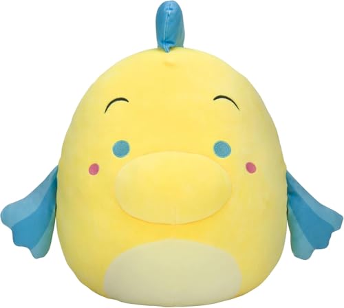 Squishmallows Offizielles Kellytoy Disney-Figuren, Squishy, weiches Plüschtier (17,8 cm, Flunder) von Squishmallows