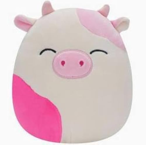 Squishmallows Offizielles Kellytoy Plüschtier Farm Squad Squishy Soft Animals (Caedyn Cow, 27,9 cm) von Squishmallows