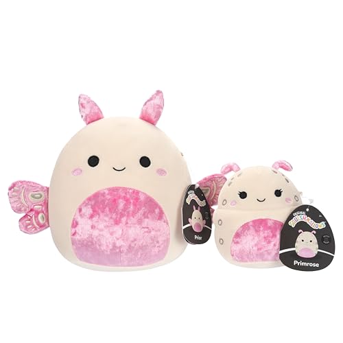 Squishmallows Original 20,3 cm Primrose Seidenraupe und Prior Seidenmotte Plüsch, 2er-Pack – Offizieller Jazwares Plüsch von Squishmallows