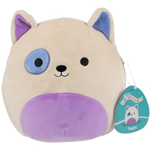 Squishmallows Original 20,3 cm Taghi der Bullterrier – Offizieller Jazwares Plüsch – Sammlerstück, weiches und quetschbares Welpenspielzeug – Add to Your Squad – Geschenk für Kinder, Mädchen und von Squishmallows